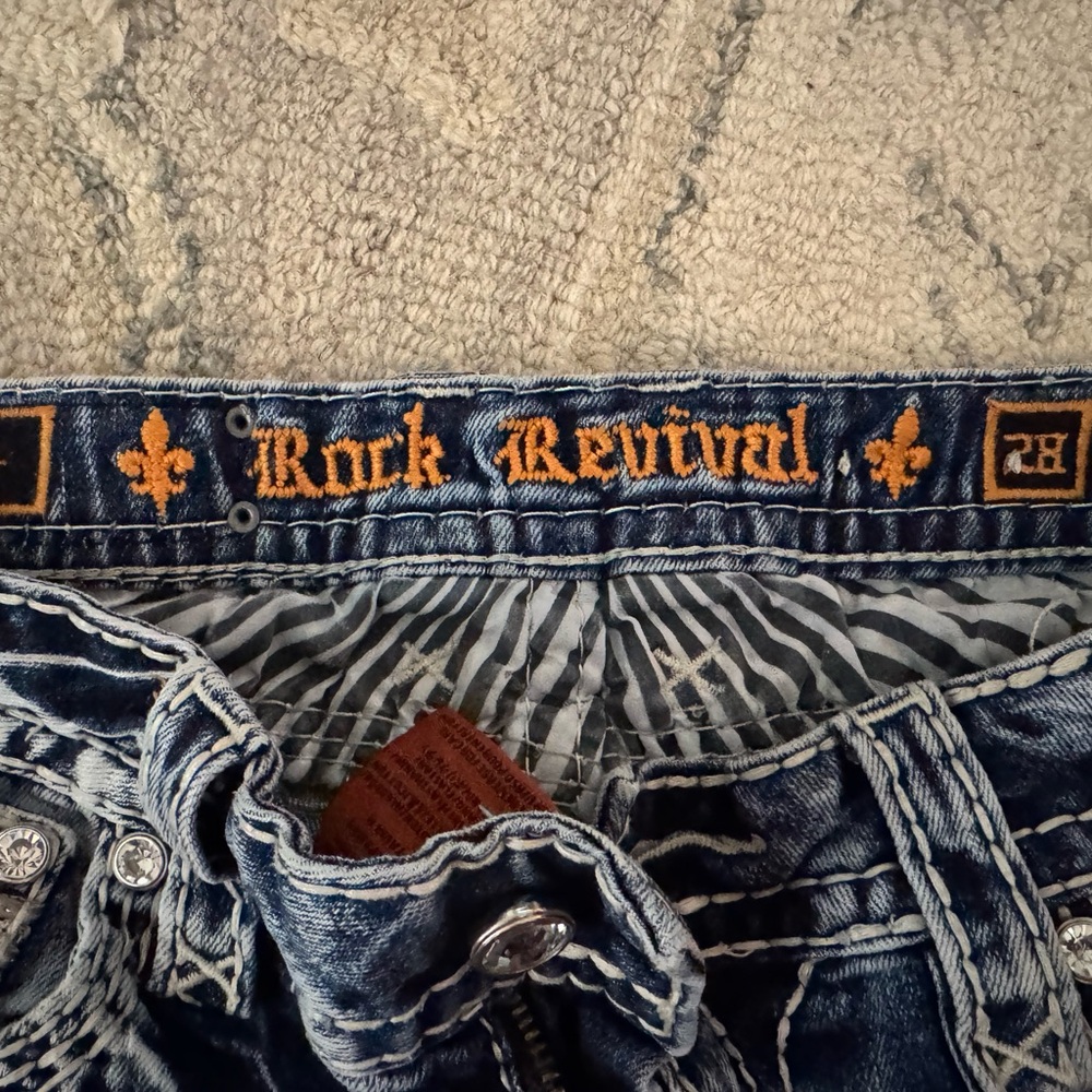 Rock Revival Blue Jean Shorts Size 28